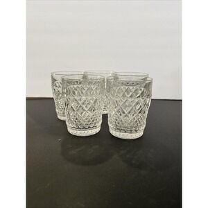 set of 5 Indiana Glass Diamond point tumbler Glass lot